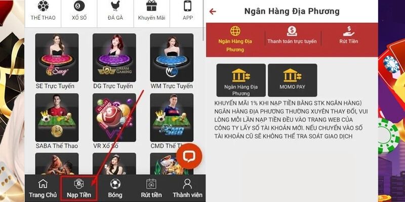 5 bước nạp tiền 98win dễ dàng thực hiện dành cho tân binh